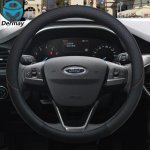 for Ford Escape Kuga I II Van Escape Car Steering Wheel Cover Leather Anti-slip 100% DERMAY Brand Auto Accessories ruda
