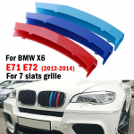 Priekinio buferio grotelių dangtelio spaustukas Apdailos elementas Inkstų grotelių juostelės Lipduko dangtelis Tinka BMW X6 E72 2012-2014 m. Performance Dekoratyvinis Grille Clip