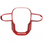 Button Accent Steering Wheel Trim Car Interior Decoration ABS Material Easy To tall Non-deforming Wear Resistant skaidri raudona spalva