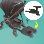 Universalus vežimėlio pedalų adapteris, stumiamojo vežimėlio slydimo lenta, antrojo vaiko vežimėlis, stovėjimo plok&scaron;tė, sėdynė mėlyna