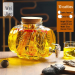 Weiyi 5L Storas Stiklinis Fermentavimo Indas su Mai&scaron;ytuvu