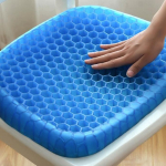 Coussin de si&egrave;ge - 38x30cm - Gel glac&eacute; - Nid d'abeille - Confortable mėlyna