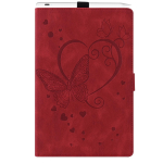 Dėklas Samsung Galaxy Tab S10 FE 10,9 colio 2025 SM-X520 SM-X526B, 3D drugelio TPU galinis plan&scaron;etinio kompiuterio dangtelis, skirtas Galaxy S7 S8 S9 11 colių S7 11inch raudona