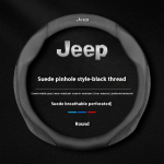 Jeep automobiliui neslystanti odinė vairo apdangalas Jeep Wrangler JK Patriot Commander Gladiator Renegade Grand Cherokee Comp