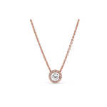 Pandora Klasikinė Eleganti&scaron;ka 925 Sidabro Grandinėlė Karoliai Moterims Karoliai Rožinio Aukso 386240CZ Box