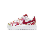 Nike Air Force 1 žemi riedlenčių batai Balti Raudoni Kūdikiams ir Mažiems Vaikams CU2986-961 6C