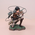 18CM Anime figūrėlė Attack On Titan Levi Ackerman Drąsos kardas Nuimamas modelis Žaislas PVC Specialus leidimas Scena Skerdynės No box