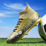 33-46 UNISEX Futbolo batai Suvarstomi auk&scaron;tai elastingi kojinės, burnos treniruotės Dirbtinis kapitonas Lauko sporto treniruotės Vaikų futbolo bateliai 33 auksas