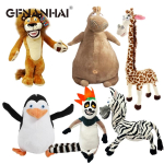 1 vnt. 20&ndash;35 cm 6 stilių Madagaskaro pliu&scaron;inis žaislas, pliu&scaron;inis mink&scaron;tas gyvūnėlis, lėlės, žirafa, begemotas, liūtas, pingvinas, zebras, lemūrai, figūrėlė, dovana vaikams