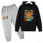 Sprunki vaiki&scaron;ki drabužiai Hoodies+kelnės Amžius 2-12 Berniukas Mergaitė Incredibox Anime figūrėlės Megztinis Pavasaris Ruduo Megztinis vaikams Rinkiniai 130 tamsiai mėlyna spalva