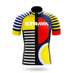 Strava Pro Dviratininko Džersio Rinkinys Vasarinis Trumpomis Rankovėmis Kvėpuojantis Vyri&scaron;kas MTB Dviračio Važiavimo Drabužiai Maillot Ropa Ciclismo Uniforma Kostiumas S yellow