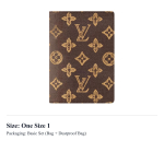 LOUIS VUITTON Monogram 130 dengto drobės paso dėklas Moteri&scaron;kas Ebono M27612 One Size 1