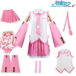Auk&scaron;tos kokybės Hatsune Miku Cosplay Kostiumas Comic Con ir Helovino &Scaron;ventei XS pink
