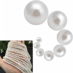 16-1000 vnt. 3-20 mm kreminės spalvos dirbtinių perlų apvalių karoliukų papuo&scaron;alų gamybai 5mm 200Pcs