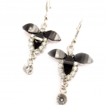 Les Tr&eacute;sors De Lily [C4837] - Boucles 'Princesa' Noir Blanc