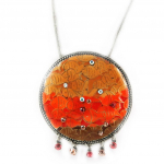 Les Tr&eacute;sors De Lily [E0681] - Collier Cr&eacute;ateur 'Thalassa' Orange oranžinė