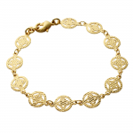 Les Tr&eacute;sors De Lily [L4394] - Bracelet Plaqu&eacute; or 'Carmen' dor&eacute; - 9 mm