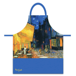 Les Tr&eacute;sors De Lily [Q9256] - Tablier cr&eacute;ateur 'Vincent Van Gogh' (Terrasse du caf&eacute; le soir) - 78x68 cm įvairiaspalvis