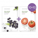 NATURE REPUBLIC Real Nature kaukės lak&scaron;tas Acai Berry + Pomidoras (23 ml * 20 lapų)