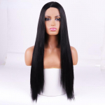 MISSQUEEN sintetiniai nėriniai priekiniai perukai Ombre rudos spalvos Natural Wave Long Free Part Plaukų perukas juodoms moterims Kar&scaron;čiui atsparus