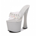 Moteri&scaron;ki kri&scaron;toliniai vakarėliams klubo mergaičių batai, &scaron;lepetės, batai, moteri&scaron;ki Zapatos De Mujer 1100 serija, 20 cm kulnas, 10 cm platforma LFD