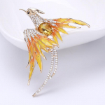 5 spalvų emalio skraidančios gražuolės fenikso pauk&scaron;čių sagės moterims vyrams pauk&scaron;čių vakarėliui biuro segių segtukai Dovanos geltona