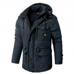 Vyri&scaron;ka &scaron;ilta striukė žieminė parkas su gobtuvu vėjo striukė Medvilninis pamink&scaron;tintas storas paltas Vyri&scaron;kas plonas laisvalaikio vilnonis &scaron;varkas Vyri&scaron;kas klasikinis parkas S mėlyna