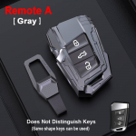 Cinko lydinio automobilio rakto dėklas Volkswagen VW Bora Polo Tiguan Jetta Passat B5 B6 B7 Golf Beetle Skoda Remote A Gray
