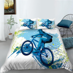 Transporto teminės serijos patalynės komplektas motociklams / orlaiviams spausdintas antklodės užvalkalas ir pagalvės užvalkalas AU / ES / JAV / DE viso dydžio namų dekoravimas Baby 100x135cm