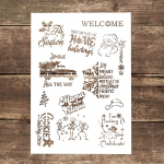 A4 dydžio dekoratyviniai daugkartinio naudojimo kalėdinių trafaretų &scaron;ablonų dažymo trafaretai, skirti &bdquo;pasidaryk pats&ldquo; rankdarbiams &bdquo;Scrabooking&ldquo; tapybai ant medžio, drobės, grindų, sienų ir plytelių