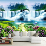 3D freska Klasikinė gamtos peizažas kriokliai Tapetai Svetainė TV Sofa Fono Sienų Fototapetai Namų dekoras 200 cm(W) x 140 cm(H)