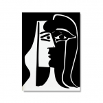 Bučiuojantis plakatas Picasso Wall Art Matisse'o abstrakčios moters aliejinės tapybos juodai baltos nuotraukos ant sienos 21cm&times;30cm NoFrame