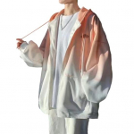 Striukė su užtrauktuku Stilingas Tie-Dye dizaino mados paltas 3XL juoda