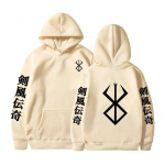 Anime Berserk Print Hoodies Guts Grafinis megztinis Moteri&scaron;ki vintažiniai palaidi megztiniai Madingi rudens žieminiai unisex drabužiai ilgomis rankovėmis