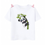Mieli Panda marginti mar&scaron;kinėliai Vasariniai Vaikai Mergaitės Berniukai Harajuku Mar&scaron;kinėliai trumpomis rankovėmis Balti Kasdieniai Vaiki&scaron;ki Juokingi Vir&scaron;utiniai Drabužiai 2-12m. 130cm