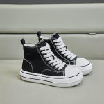 Platform Canvas Sneakers for Women Lace Up Running Walking Shoes Tennis Shoes Casual Breathable Sneaker Slip on Lightweight High Top Canvas Shoes