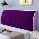 Viskas įskaičiuota Super Soft Smooth dygsniuotas galvos apdangalas Storas aksominis galvūgalio užvalkalas Vienspalvis lovos nugaros užvalkalas nuo dulkių 120CM