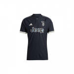 Adidas Juventus 23/24 Trečias Autenti&scaron;kas Mar&scaron;kinėliai Teksto Spaudinys Mozaika Trumpomis Rankovėmis Vyri&scaron;ki Futbolo Mar&scaron;kinėliai Juodi IQ4854 M