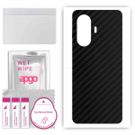 apgo Protective Skin Sticker for the back compatible with Huawei Nova 11 Ultra, Wrap Film, Foil, Vinyl - Pattern Carbon Black
