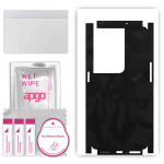 apgo Protective Skin Sticker for the back+sides compatible with Oppo Reno8 Pro+, Full Wrap Film, Foil, Vinyl - Pattern Black Camo