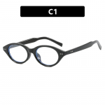 Moteri&scaron;ki akiniai, metaliniai vyriai, mažo rėmelio ovalūs akinių rėmeliai, madingi ir literatūriniai gatvės akiniai.