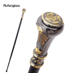 Golden Freemasonry Freemasons VG Totem Relief Walking Cane Fashion Lazda Gentleman Crosier Knob vaik&scaron;čiojimo lazda 93cm
