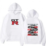 Initial D GTR Skyline R34 megztiniai Nauji gobtuvai ir megztiniai Vyri&scaron;ki ir Y2k Hoodie Graphic Hoody Vyri&scaron;ki drabužiai Ruduo S balta