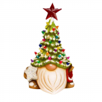 Gnome Resin Tree kalėdiniai papuo&scaron;imai, didelio dydžio 7,1 colio Gnome dekoro kolekcionuojamos figūrėlės knygų lentyna darbalaukis One Size