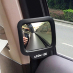 270 laipsnių plataus kampo automobilio galinio magnetinio veidrodžio automobilio pagalbinis galinio vaizdo veidrodis pa&scaron;alina akląją ta&scaron;ką automobilio saugumui juoda