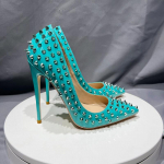 Visos Sagtys Kniedės Dangtelis Mėlynos Madingi 12cm Auk&scaron;takulniai Scarpins Siurbliai Stiletto Vestuvių &Scaron;ventės Batai Didelis Dydis 33-45 45