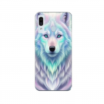 Coque Maniacase pour Samsung Galaxy A20e Loup blanc reflet violet