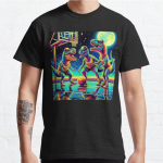 Didelių dydžių S-3XL spalvingi neoniniai Rex dinozaurai žaidžiantys krep&scaron;inį, marginti mar&scaron;kinėliai, vyri&scaron;ki vir&scaron;utiniai drabužiai, madingi drabužiai, mar&scaron;kinėliai S juoda