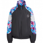 Adidas Stella McCartney Bendradarbiavimas FW24 Prekės ženklo logotipas Mada Stovintis apykaklė Retro Sportinis Ilgomis rankovėmis Striukė Moteri&scaron;ka Striukė Mėtinė Juoda IW9848 XS