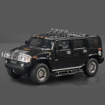 Naujas 1/18 Hummer H2 Highway 61 SUV lydinio automobilio modelis Lietaus metalo žaislas Didelio visureigio automobilio modelio modelio garso ir &scaron;viesos berniukų dovana